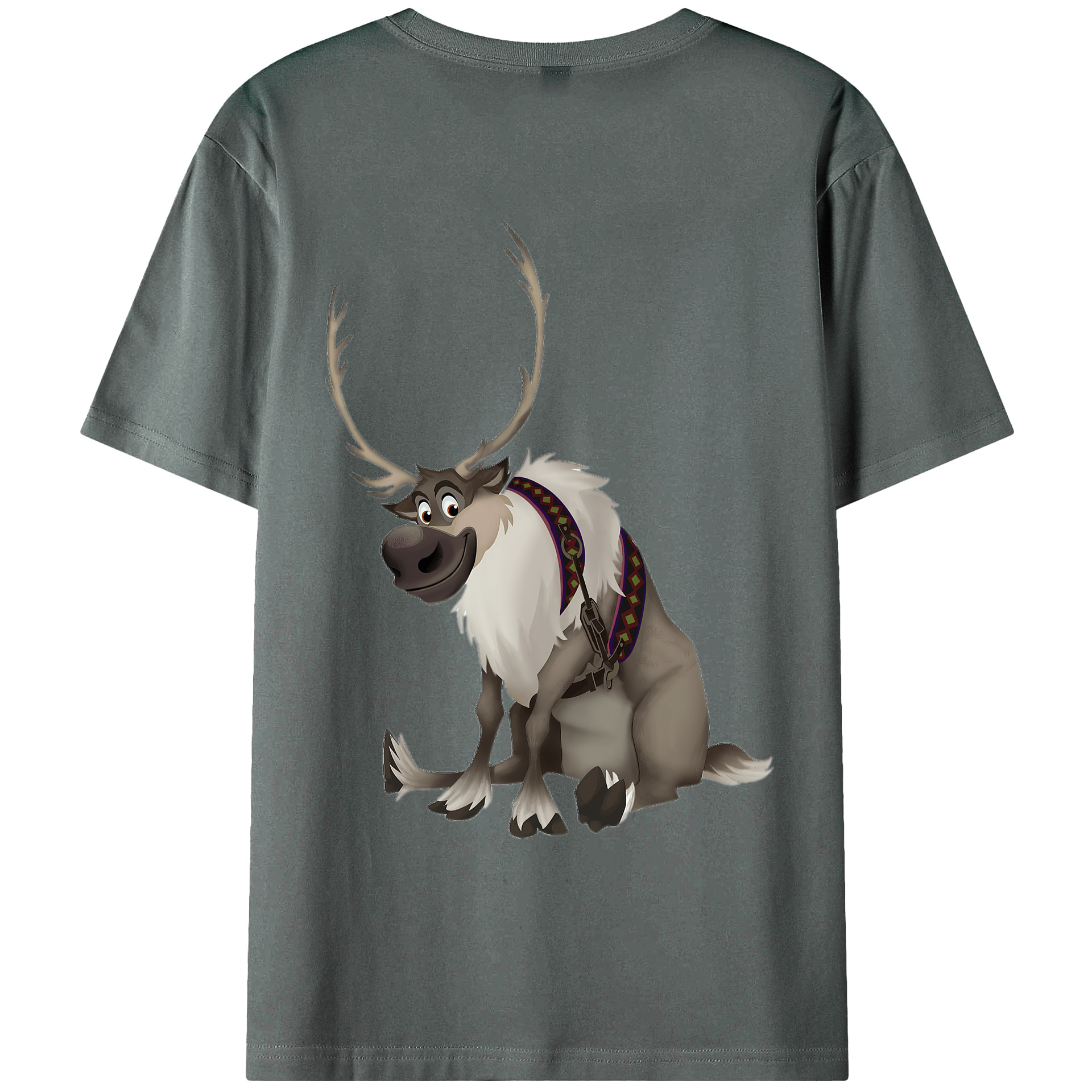 （画像用） アナと雪の女王 アンナ エルサ Frozen Anna Elsa 綿100％ メンズ半袖Tシャツ（バックプリント） 通気性
